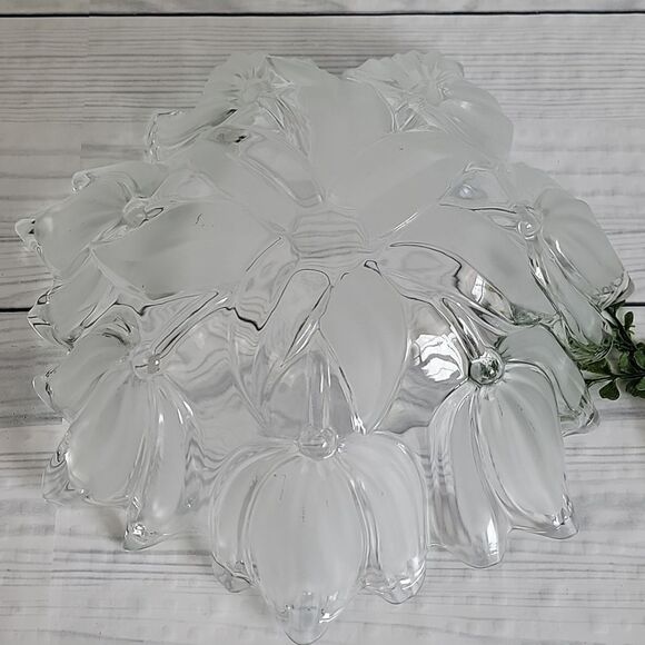 Mikasa Vintage Tulip Bowl Frosted Satin And Clear - Picture 4 of 7